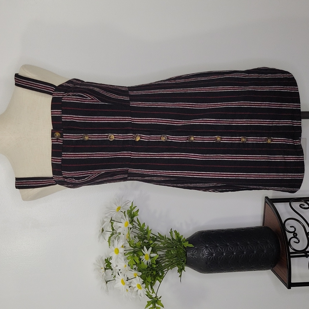 Hollister Striped Button Up Dress SZ M